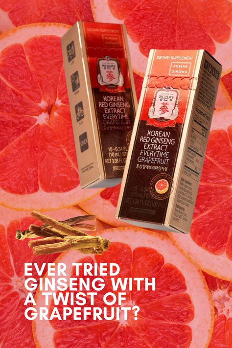 With 1000mg of premium Korean Red Ginseng, enjoy increased energy, enhanced well-being, and immune support in a refreshing grapefruit flavor.   Rev Your Life with every stick!   #KoreanRedGinseng #RevYourLife  #JungKwanJang #RedGinseng #kgc #ginseng #extract #panaxginseng #PureGinseng #Health #lifestyle #Vitality #HealthFirst #Grapefruit Korean Red Ginseng Extract, Korean Red Ginseng, Korean Ginseng, Ginseng Extract, Red Ginseng, Increased Energy, Immune Support, Health Lifestyle, How To Increase Energy