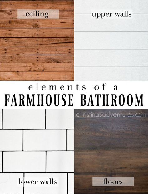 Classic Farmhouse Bathroom, Ceiling Shiplap, Wood Look Flooring, Farmhouse Bathroom Design, Classic Farmhouse, Wood Ceiling, Big Bathrooms, Basement Bathroom, Bathroom Redo