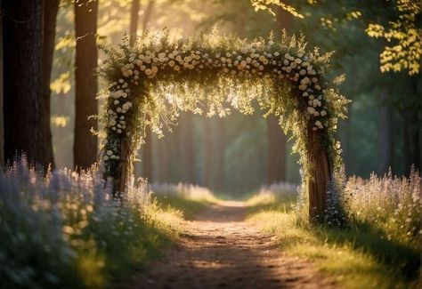 Rustic Wedding Arch Ideas: Charming Inspirations for Your Special Day - OMG Hitched Wedding Arch Ideas Forest, Dark Wood Wedding Arch, Wedding Arch Wood Rustic, Mountain Wedding Arch Outdoor Ceremony, Birch Wood Arch Wedding Arbors, Wedding Ambiance, Wedding Arch Rustic, Princess Charming, Seasonal Flowers