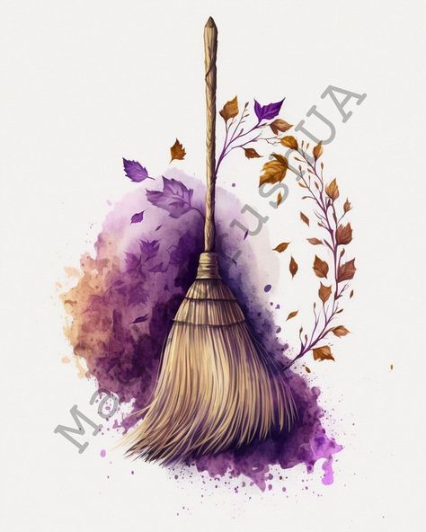 Available formats: JPG How it works. 1. Purchase the listing 2. Get link to folder with portraits 3. Download it 4. Enjoy it  :) To use these portraits commercially, you need to buy a commercial license for the set Magic Broom Art, Broom Painting, Witch Broom Art, Broom Tattoo, Halloween Watercolor Art, Flying Broom Fantasy Art, Witch Watercolor, Witch Broom Illustration, Crafty Hobbies