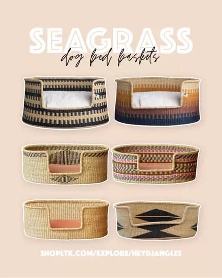 Beautiful seagrass Boho dog bed baskets from Design Dua and Zaare Folks via Etsy, boho home #dogbed #boho #bohochic #woven Follow my shop @heydjangles on the @shop.LTK app to shop this post and get my exclusive app-only content! #liketkit #LTKhome #LTKGiftGuide #LTKfamily @shop.ltk http://liketk.it/3tBLQ #LTKGiftGuide #LTKfamily #LTKhome Boho Dog Room, Boho Dog Crate, Boho Dog Accessories, Dog Basket Bed, Boho Dog Bed, Dog Instagram Captions, Wicker Dog Bed, Cat Space, Basket Dog Bed