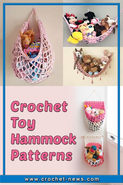 Crochet Toy Hammock, Crochet Owl Basket, Crochet Hammock, Stuffed Animal Net, Stuffed Animal Holder, Stuffed Animal Hammock, Toy Net, Toy Hammock, Foundation Single Crochet