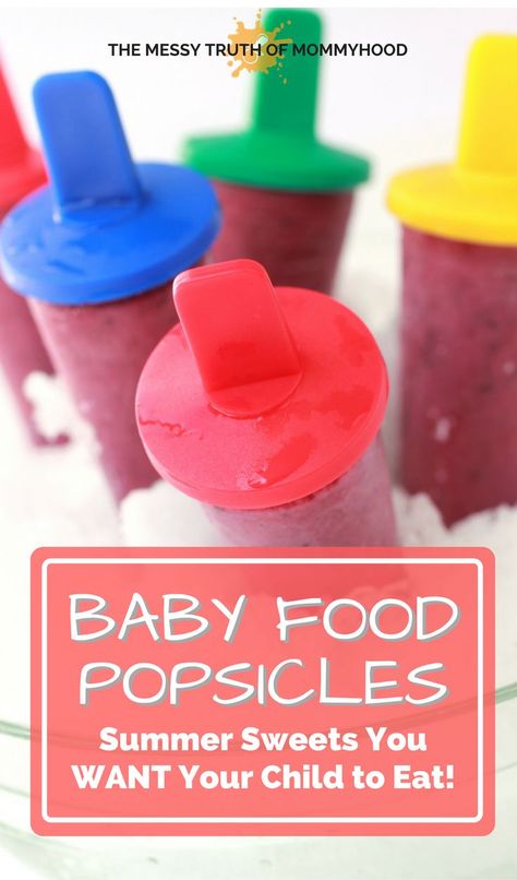 Baby Food Popsicles: Summer Sweets You Want Your Child to Eat Baby Popsicles Recipes, Wic Ideas, Baby Food Popsicles, Capsule Pantry, Baby Popsicles, Summer Popsicles, Summer Sweets, Baby & Toddler Food, Baby Foods