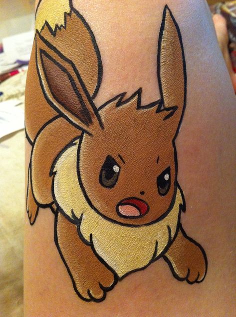 Evee Pokemon Face Paint, Pokemon Face Paint, Pokemon Facepaint, Eve Pokemon, Easy Pokemon, Pokemon Faces, 8th Birthday, Easy Kids, Arts And Crafts For Kids