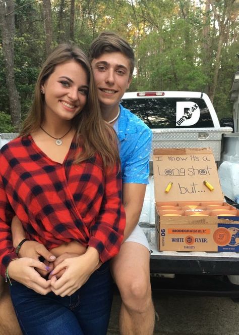 Hunting Dance Proposals, Sadie Hawkins Proposals Hunting, Hunting Promposal, Sadie’s Proposal Ideas Lacrosse, Cute Prom Poses, Saides Proposals Sadie Hawkins Baseball, Sadie’s Proposal Ideas Basketball, Skeet Shooting, Trap Shooting