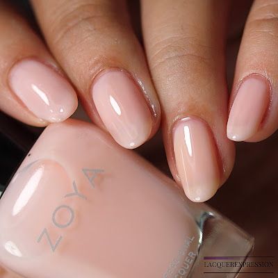 Oval Gel Manicure, Zoya Nail Polish Swatches, Zoya Nail Polish Colors, Sheer Nail Polish, Wedding Nail Polish, Sheer Nails, Elegant Manicure, Nude Nail Polish, Zoya Nail