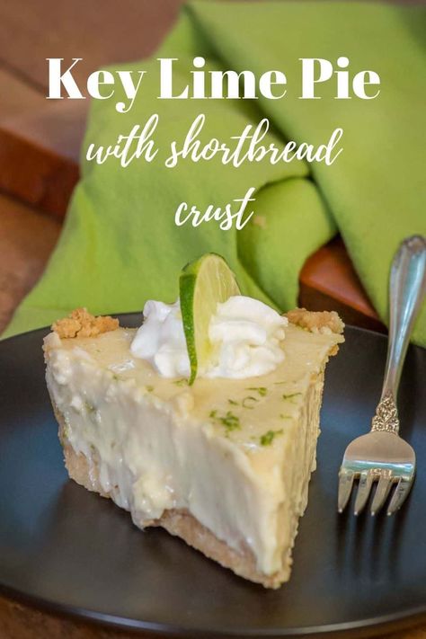 Shortbread Crust Pie, Cranberry Key Lime Pie, Pies With Shortbread Crust, Key Lime Pie Crust, Pie With Shortbread Crust, Shortbread Crust Recipe, Creamy Key Lime Pie, Key Lime Cheesecake Recipe, Lime Dessert