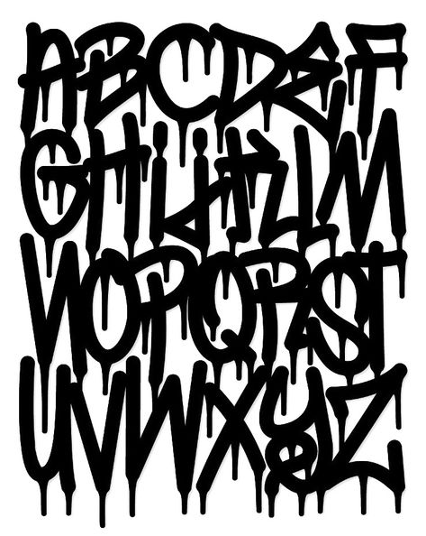 Graffiti Dripping Letter Font Graphitti Letters, Graphitti Letters Fonts, Spray Paint Font, Fonts Graffiti, Dripping Letters, Alphabet Graffiti, Letters Fonts, Inspiration Typographie, Graffiti Lettering Alphabet