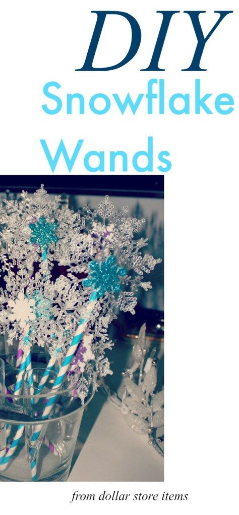 diy snowflake wands •turn dollar store items into snowflake wands• www.prettypetunias.com Snowflake Wands Diy, Queen Frostine, Frozen Diy, Diy Snowflake, Frozen Snow, Ice Palace, Simple Snowflake, Reading Diy, Snow Flakes Diy