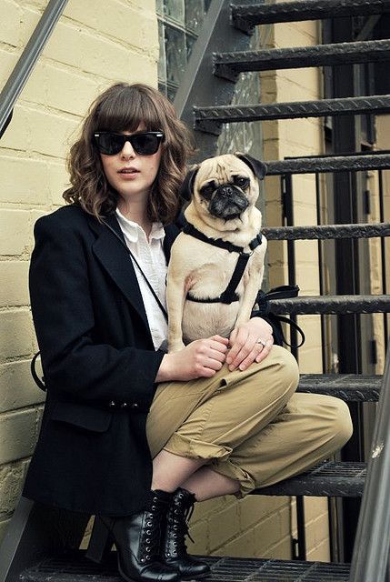 Love everything about this. Especially the dog. Dog Family Pictures, Vintage Blazers, Pug Breed, Animal Photoshoot, Pug Pictures, Dog Photoshoot, Pug Mom, Seychelles Shoes, Rich Girl Lifestyle