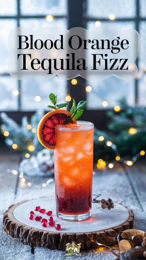 Discover the refreshing Blood Orange Tequila Fizz Cocktail Recipe, a vibrant addition to your collection of tequila-based cocktails. This delightful drink combines the zesty flavor of blood orange with smooth tequila, making it one of the best cocktails for any occasion. Perfect for gothic cocktails lovers and those seeking yummy cocktails, this special drink is sure to impress. Whether you're hosting a party or enjoying a night in, this blood orange cocktail is a must-try. Best Bar Drinks, Blood Orange Margarita Recipe, Tequila Based Cocktails, Blood Orange Cocktail, Classic Drinks, Fizz Cocktail, Yummy Cocktails, Blood Orange Margarita, Orange Cocktail