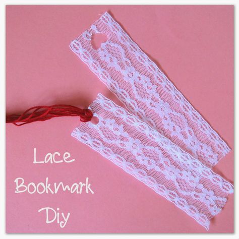 Happy as a Lark: Lace Bookmark DIY Lace Bookmarks, Gifts For Valentines, Bookmarks Diy, Scrap Busters, Fell Asleep, Little Library, Book Marks, Diy Cans, Book Markers