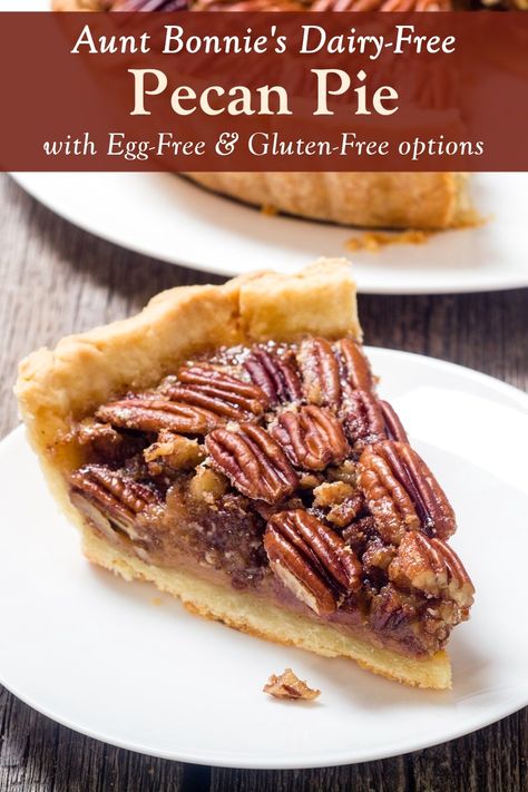 Pecan Pie Recipe Dairy Free, Dairy Free Pecan Pie Recipe, Dairy Free Pies Recipes, Gluten Free Dairy Free Pecan Pie, Egg Free Pecan Pie, Eggless Pecan Pie Recipe, Eggless Pecan Pie, Dairy Free Pie Recipes, Dairy Free Pecan Pie