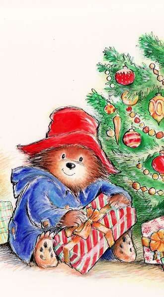 Paddington Bear Christmas, Oso Paddington, Draw Tutorial, Paddington Bear, Bear Christmas, Christmas Bear, A Teddy Bear, Children's Literature, Vintage Christmas Cards