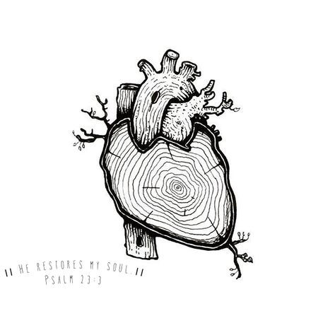 :: Kunst Tattoos, Handpoke Tattoo, Geniale Tattoos, Object Drawing, 1 Tattoo, Human Heart, Heart Tree, Nature Tattoos, Anatomy Art