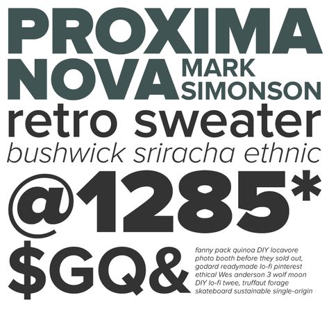 2nd most popular web font of 2012, Proxima Nova by Mark Simonson Studios - http://www.webink.com/fonts/proxima-nova Proxima Nova, Fanny Photos, Classic Typography, Type Specimen, Zine Design, Web Fonts, Popular Fonts, Diy Photo Booth, Retro Sweater