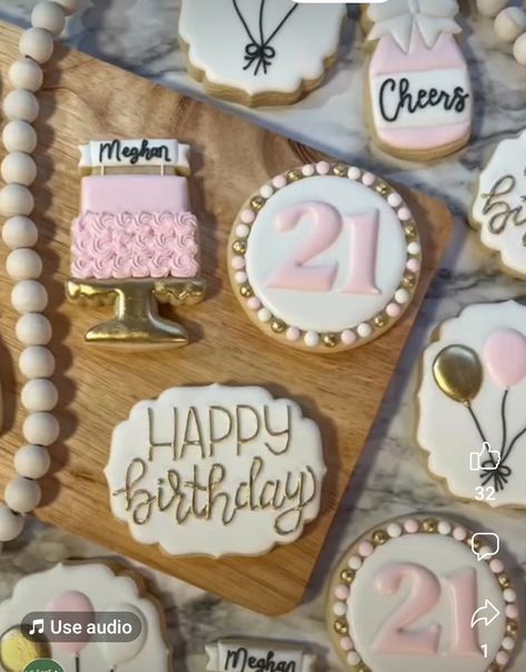 21 Birthday Cookies Girl, 21st Birthday Cookies For Girl, 21st Birthday Sugar Cookies, 21 Birthday Cookies, 21st Birthday Cookies, Birthday Sugar Cookies, 21 Birthday, Birthday Party 21, 30th Birthday Parties