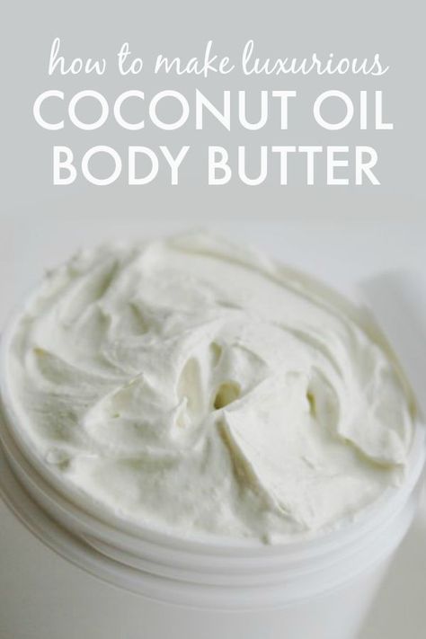 Coconut Oil Body Butter, Coconut Oil Body, Homemade Body Butter, Diy Body Butter, Lotion Recipe, Body Butters Recipe, Diy Lotion, Diy Kosmetik, Coconut Oil Uses