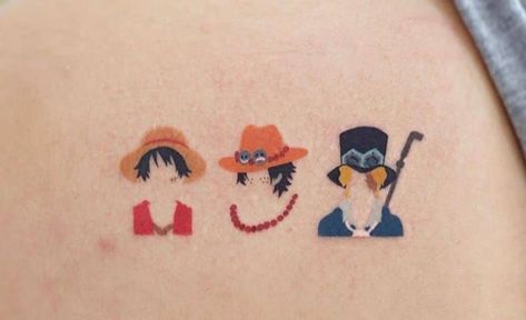 Ace Tattoo One Piece, Pokemon Tattoos, Pokemon World, Ace Tattoo, Matching Best Friend Tattoos, Crazy Tattoos, Manga Tattoo, One Piece Photos, One Piece Tattoos