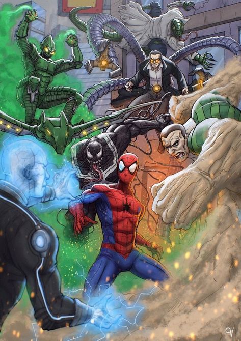 Spider Man Vs Kingpin, Spider Man Vs Sinister 6, Spiderman Sinister 6, Lizard Marvel, Spiderman Villains, Spiderman Anime, Spiderman Wallpapers, Sinister 6, Spiderman 4