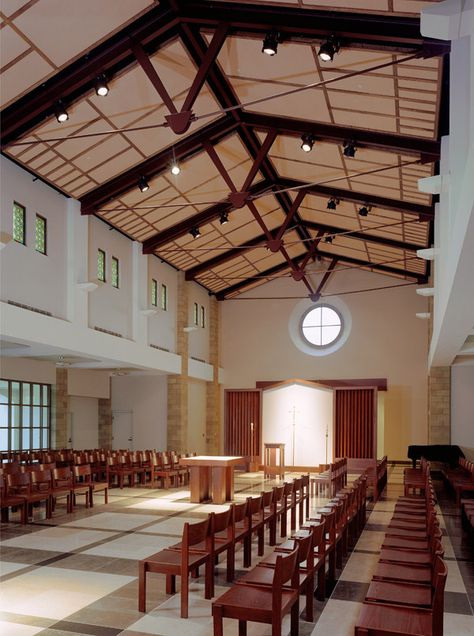 Cathedral Catholic High School - Chapel School Chapel, High School Aesthetic, Catholic High School, Saint Gabriel, Floor Ceiling, School Aesthetic, Mood Board, High School, Blue