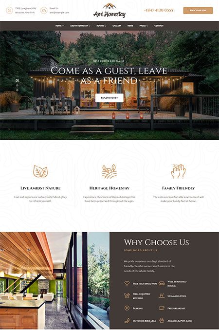 15 Best Hotel Booking WordPress Theme 2022 - Frip.in Guest House Website Design, Airbnb Website Design Inspiration, Hospitality Website Design, Luxury Travel Website Design, Airbnb Website Design, Property Website Design, Booking Website Design, Apartment Website, Hotel Marketing Design