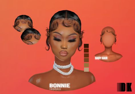 Sims 4 Cc Nonbinary Clothes, Ts4 Bonnet Cc, Ts4 Edges, Hairline Cc Sims 4, Sims 4 Cc Black Woman Hair, Sims Edges, Sims 4 Baby Hairs Edges, Baby Hair Sims 4 Cc, Sims 4 Cc Hairline