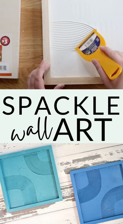 Spackle Wall Art Spackle Wall Art, Spackle Art, Wall Art Idea, Texture Painting Techniques, Farmhouse Paintings, Diy Plaster, Art Therapy Projects, Canvas Diy, Plaster Wall Art