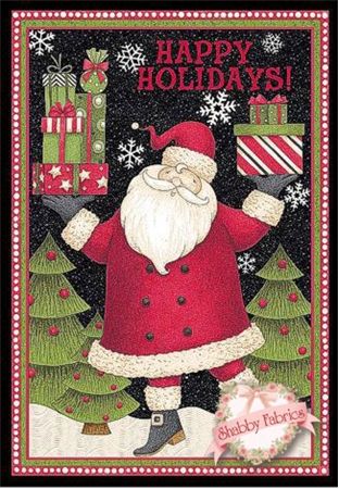 Santa's Gifts Panel by Debbie Mumm for South Sea Imports http://www.shabbyfabrics.com/Santas-Gifts-67487-973-Panel-By-Debbie-Mumm-For-South-Sea-Imports-P23091.aspx Santa Claus Images, Debbie Mumm, Keepsake Quilting, Christmas Wall Hangings, Saint Nicolas, Shabby Fabrics, Card Toppers, Santa Gifts, Christmas Quilts