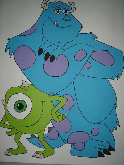 Monsters inc mural Monsters Inc Halloween, Disney Canvas Paintings, Monsters Inc Mike, Monsters Inc Boo, Mike From Monsters Inc, Mike And Sully, Monster Inc Birthday, Monster Inc, Disney Monsters