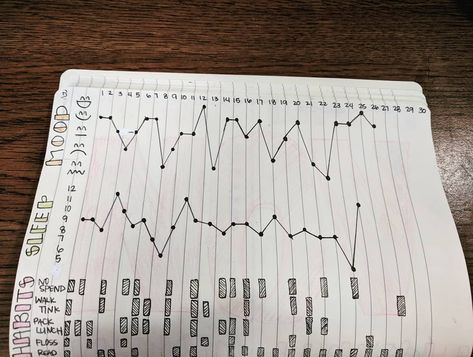 Mood Tracker Graph, Mood Graph, Bullet Journal Graph, Bullet Journal Birthday Tracker, Bullet Journal Tracking, Bullet Journal October, Bullet Journal Monthly Spread, Mottos To Live By, Birthday Tracker