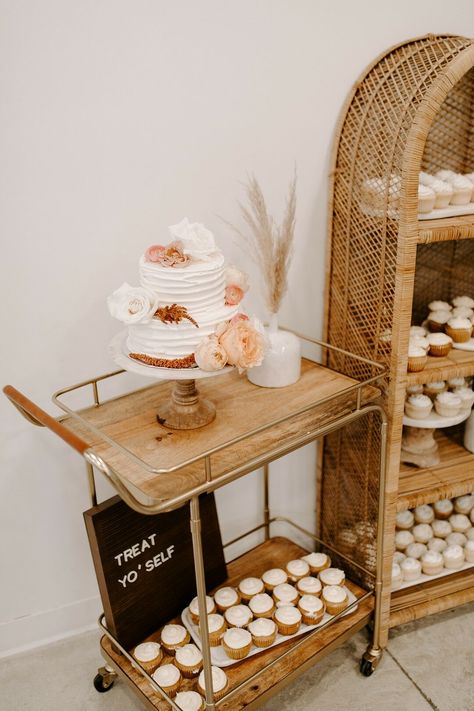 Boho Dessert Table Decor, Bohemian Dessert Table, Boho Dessert Table, Bohemian Centerpieces, Forest Ceremony, Wedding Cake And Cupcakes, Bohemian Wedding Cake, Party Rental Ideas, Wedding Cupcake Display