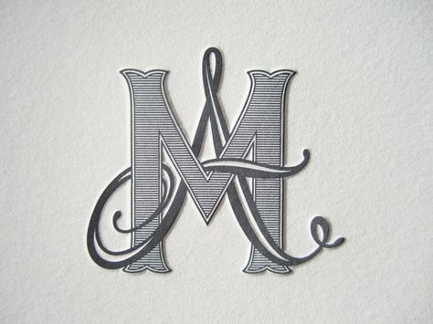 AM . MA  Monogram - Shaded Script & Block  Intertwined Monogram Tattoo, Typographie Logo, Tattoo Script Fonts, Logo Monogramme, Classy Wedding Invitations, The Letter M, M Monogram, Embroidery Monogram, Letter M