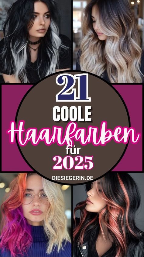 Entdecke 21 stylische Haarfärbe-Ideen für 2025! Von kräftigem Rot bis zu coolem Blau – finde die perfekte Farbe für Brünette und Blondinen. #Haarfarben2025 #BlondUndBrünett #Trendhaarfarben Dye, Hair Styles, Hair, Quick Saves