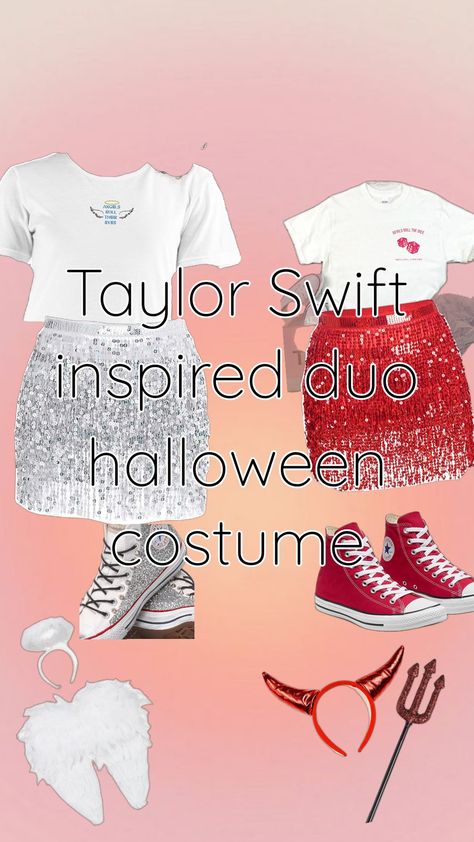 Halloween costume (taylor swift inspired) #fyp #halloween #costume #tayloralisonswift #besties Taylor Swift Halloween, Taylor Swift Halloween Costume, Blocksburg Room Ideas￼, Taylor Swift Inspired, Taylor Outfits, Duo Halloween Costumes, Taylor Alison Swift, Halloween Costume, Taylor Swift