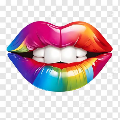 cute women lip lip women pride png Png Lips, Rainbow Lips Drawing, Love Is Love Illustration Pride, Lesbian Flag Heart Png, Pride Sublimation, Illustration Artwork, Cute Woman, Free Png, Png Images