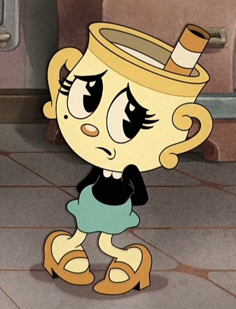 Cuphead Game Art, Cuphead Show Chalice, Chalice Cuphead, Ms Chalice, Cuphead Show, Cuphead Art, Awkward Girl, Cuphead Game, Cup Head