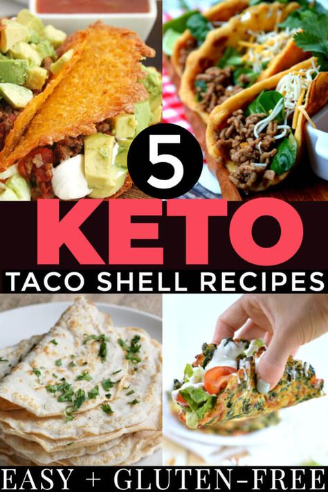 28 Keto Taco Night Recipes | Fat Burning Keto Taco Shells! Easy low carb keto taco shells with Mozzarella & Provolone, cauliflower, & soft keto taco shells with spinach AND EASY coconut flour tortillas, crispy pork rind taco shells & the epic bacon taco shell! Plus: Low Carb Chicken Lettuce wrap tacos, Keto tacos with ground beef, turkey, pork, and fish tacos with a to die for avocado salsa! This Low Carb Taco Tuesday Menu features keto sides to make family dinner or a Taco Party complete! #... Healthy Taco Shells, Low Carb Chalupa Shells, Low Carb Chicken Lettuce Wraps, Lettuce Wrap Tacos, Keto Taco Shells, Low Carb Taco Shells, Shell Recipes, Bread Meals, Taco Night Recipes