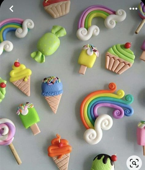 Cute Polymer Clay Earring Ideas, Polymer Clay Kids Projects, Fimo Ideas For Kids, Easy Polymer Clay Ideas For Beginners, Simple Clay Ideas For Kids, Baking Clay Ideas, Easy Clay Ideas For Beginners, Polymer Clay For Kids, Bake Clay Ideas