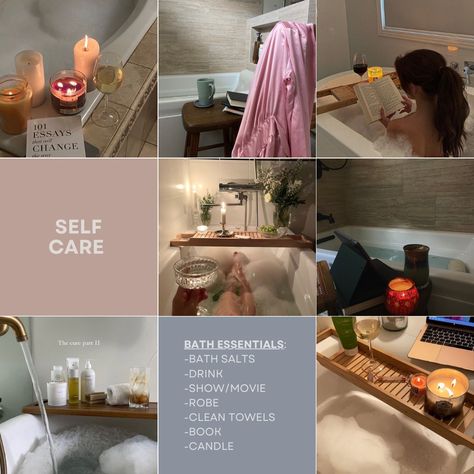 At home spa for mental & physical healing. Self care matter, take care of your body. #selfcare #spa #bath #bathroomideas #bubblebath #itgirl #coquette #preppy #visionboard #glowup Self Care Spa Day, Moon 2024, Self Care Bath, Girl Self Care, Sunday Self Care, Pamper Day, Autumn Core, Healing Self, At Home Spa