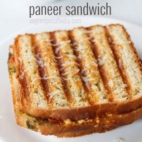 Paneer Sandwich Recipe, Sandwich Recipes Indian, Paneer Sandwich, Grilled Paneer, Vegetarian Sandwich Recipes, Paneer Cheese, Paneer Dishes, Indian Dinner, Italian Spices