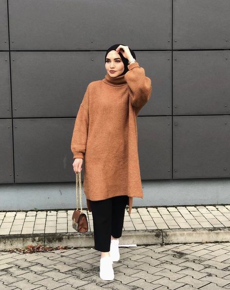 Outfits For Cold Weather, Simple Winter Outfits, Girly Style Outfits, Muslimah Outfit, Street Hijab Fashion, Mode Turban, Modest Fashion Hijab, Muslim Outfits Casual, Casual Indian Fashion