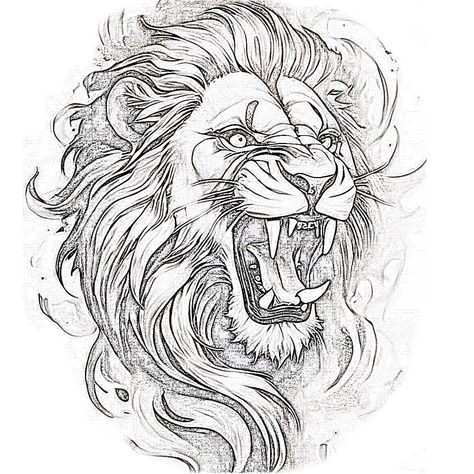 Lion Sketch Tattoo, Lion Hand Tattoo Men, Lion Leg Tattoo, Lion Tattoos For Men, Singo Edan, Lion Hand Tattoo, Black Flowers Tattoo, Animal Stencil Art, Lion Forearm Tattoos