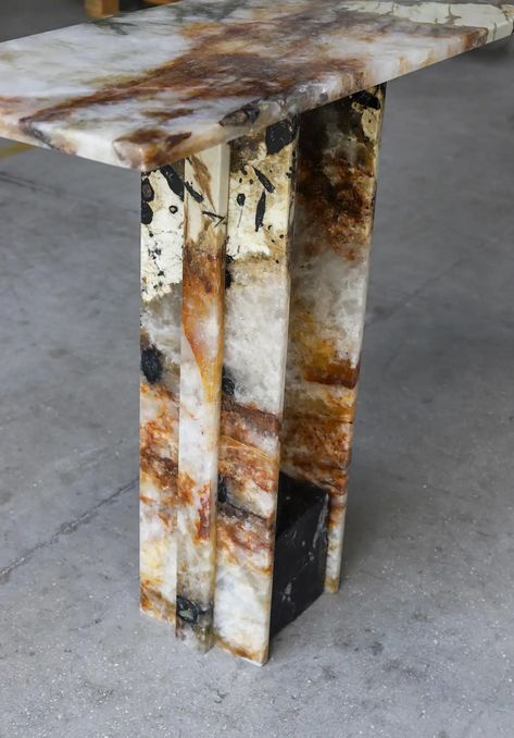 For Sale on 1stDibs - SSC103-1 console table by Stone Stackers Limited Edition of 5 products. Dimensions: W 92 x D 39 x H 81 cm. Materials: Patagonia and Marquina marbles. Marble Patagonia Marble, Acrylic Console Table, Unique Console Table, French Console Table, Italy View, Contemporary Console, Iron Console Table, Marble Console Table, Marble Console