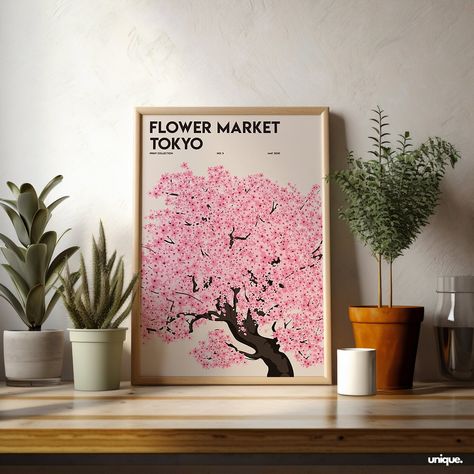 Flower Market Tokyo Print Wall Art, Floral & Abstract Theme Print Poster , Pink Flowers Living Room Wall Art , Digital Printable Poster - Etsy Japan Flowers Market Poster, Aesthetic Posters Flower Market, Flowers Living Room, Flower Market Tokyo, Tokyo Poster, Pink Flower Market Poster, Flower Market Poster London, Tokyo Print, Flower Market Tokyo Print