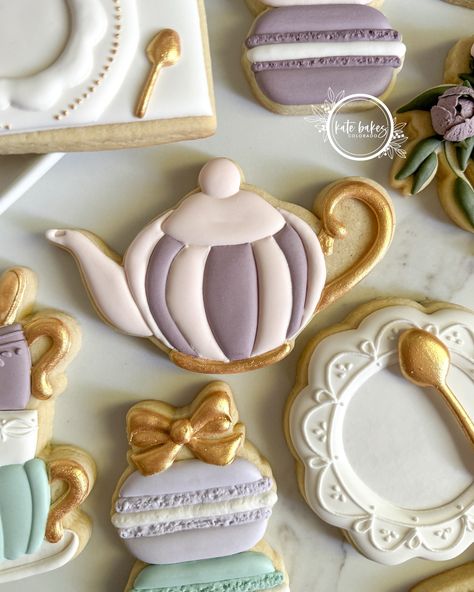 The details ✨ #highteacookies #hightea #bridgertoncookies #teapartycookies #teaparty #floralcookies #teatime #royalicing #royalicingcookies #royalicingart #decoratedsugarcookies #cookiedecorating Tea Party Cookies, Tea Cookies, Royal Icing Cookies, Sugar Cookies Decorated, No Bake Cookies, High Tea, Royal Icing, The Details, Cookie Decorating