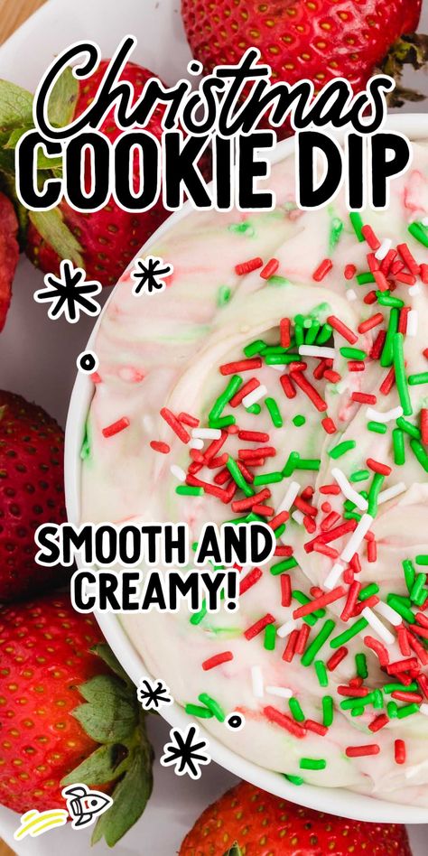 Christmas Cookie Dip Recipe, Cookie Dip Recipes, Christmas Cookie Dip, Sugar Cookie Dip, Frosting Dip, Cookie Dip, Easy Desert, Asparagus Rolls, Holiday Dips