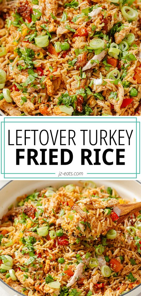 Thanksgiving Leftover Turkey Fried Rice Recipe Left Over Thanksgiving Turkey Ideas, Turkey Leg Leftover Recipes, Turkey Fried Rice Recipe, Leftover Turkey And Rice Recipes, Leftover Turkey Breast Recipes, Recipes For Leftover Turkey, Turkey Fried Rice, Turkey Leftover Recipes, Healthy 2024