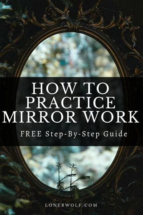 Mirror work is strangely confronting, intimidating, a little embarrassing, but also profoundly healing. Learn how to do this simple but powerful practice! #mirrorwork #louisehay #innerwork #innerchildwork #soulwork Mirror Work Healing, What Is Mirror Work, Mirror Manifestation Method, Mirror Work Spiritual, How To Do Mirror Work, Mirror Meditation, Shadow Work Spiritual, Mirror Magic, Scrying Mirror