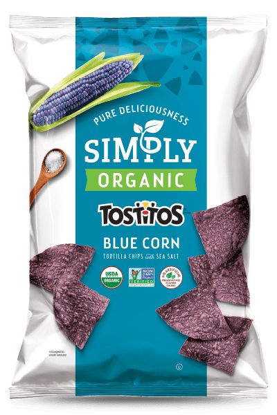 Simply TOSTITOS® Organic Blue Corn | Tostitos Organic Corn Tortillas, Blue Corn Chips, Blue Corn Tortillas, Homemade Dips, Corn Tortilla Chips, Frito Lay, Corn Tortilla, Organic Groceries, Blue Corn